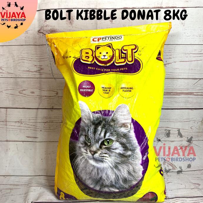Bolt Kibble Donat 8Kg / Makanan Kucing Kemasan Karung W2D7Rvzi1Q