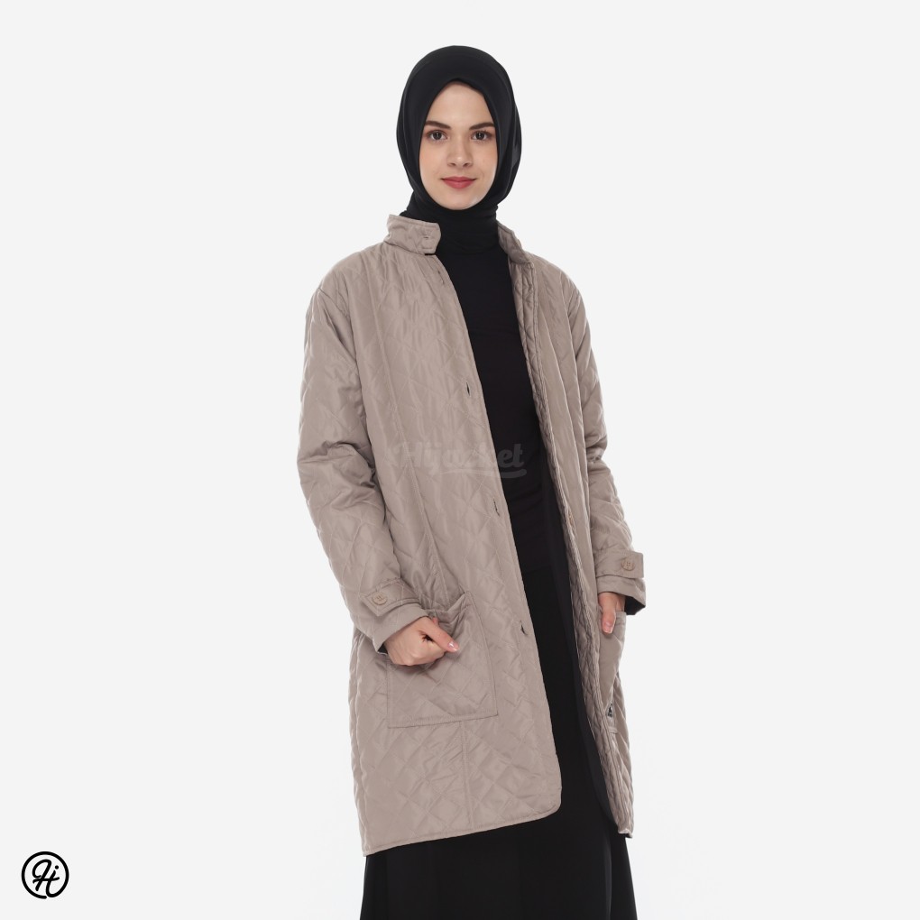 ⭐️BEBAS ONGKIR⭐️ HIJACKET BELVA ORIGINAL JAKET WANITA JAKET MUSLIMAH HIJABER PERTAMA DI INDONESIA-IVORY (CREAM)