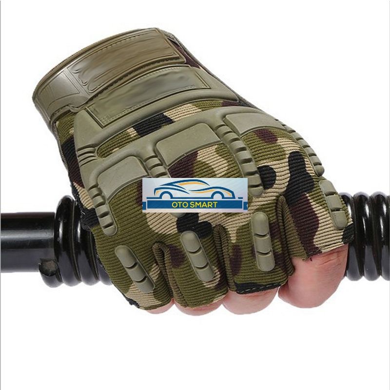 SARUNG TANGAN PRIA POLISI MOTOR TENTARA  GLOVES HALF FINGER