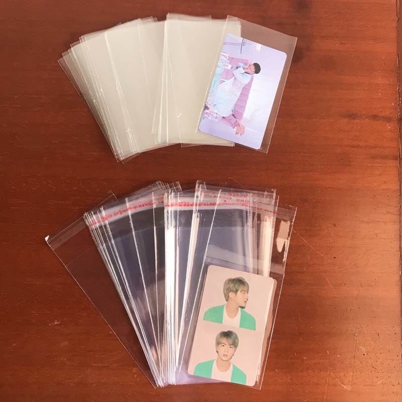 inner sleeve photocard / plastik opp / plastik kaca / pelindung mini photocard / seal dan tanpa seal