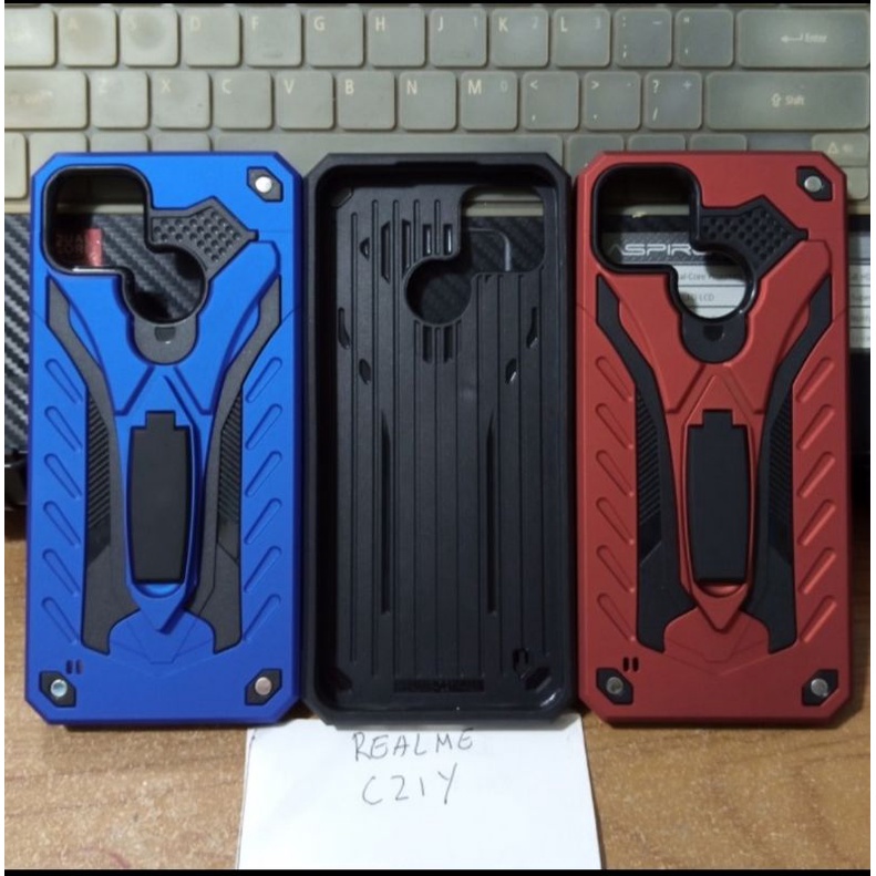 Phantom Series Stand Robot Case Realme C21Y