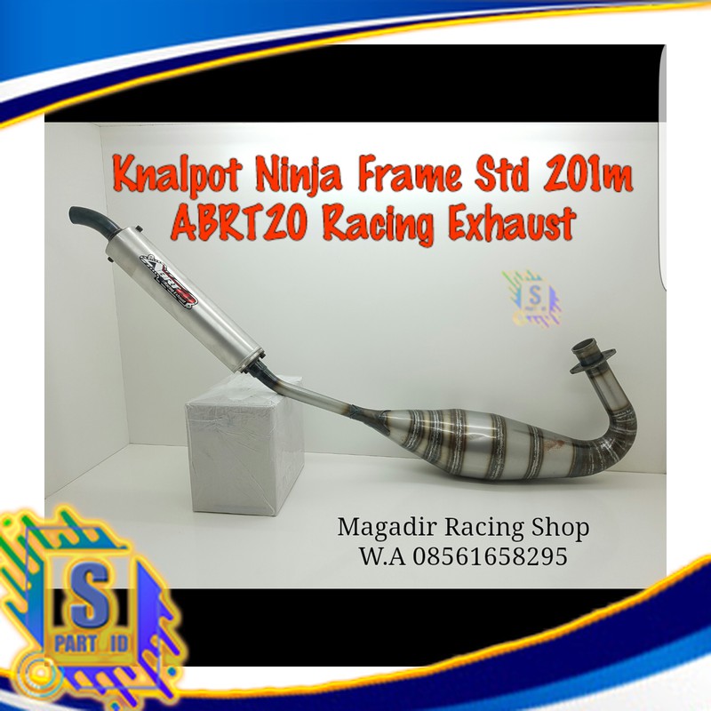 Knalpot Ninja Drag Frame Std 201m ABRT 20 Original Mantab
