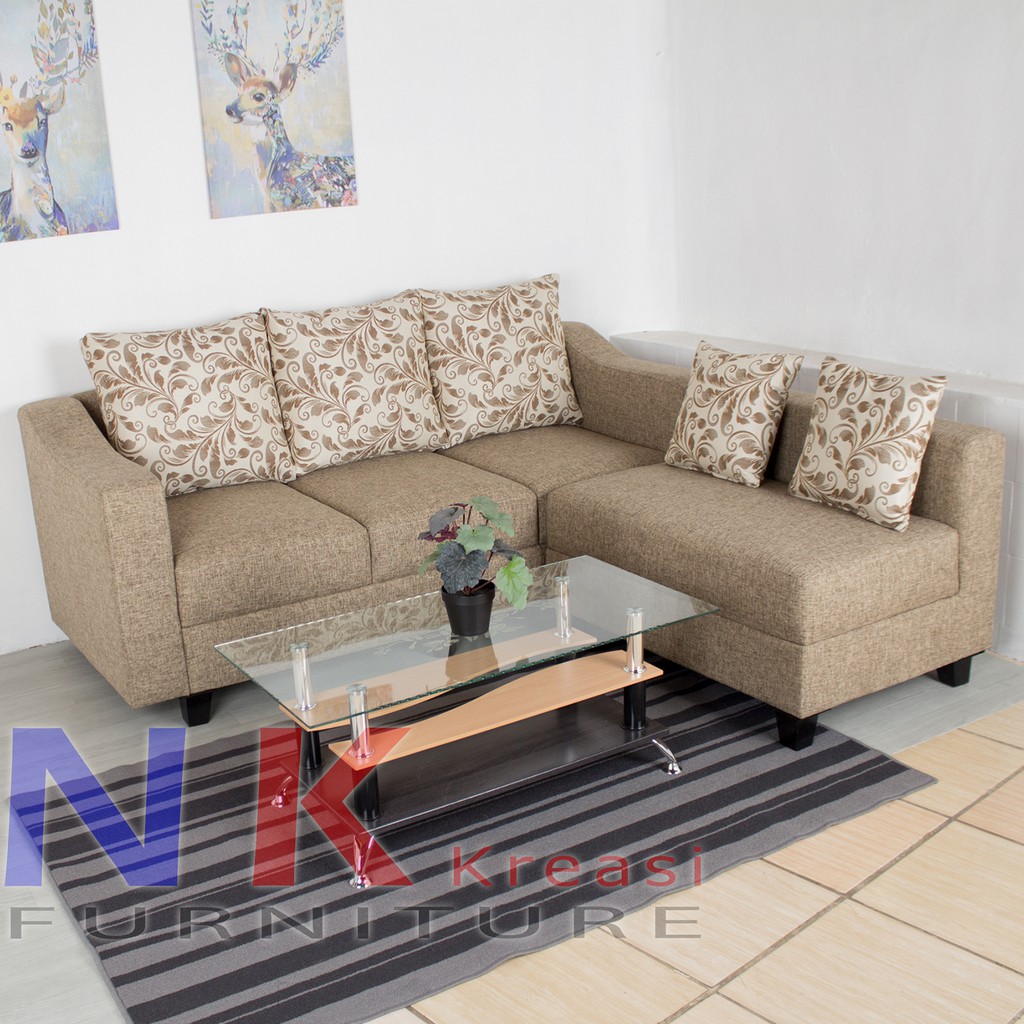 Sofa Kursi  Tamu  L Minimalis  sofa sudut ruang tamu  mewah 