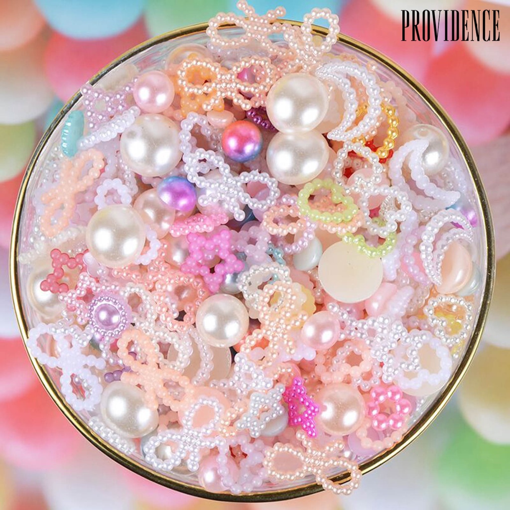 Providence 50g Pita / Hati / Bintang Mutiara Imitasi Untuk Dekorasi Nail Art / Handphone Charms