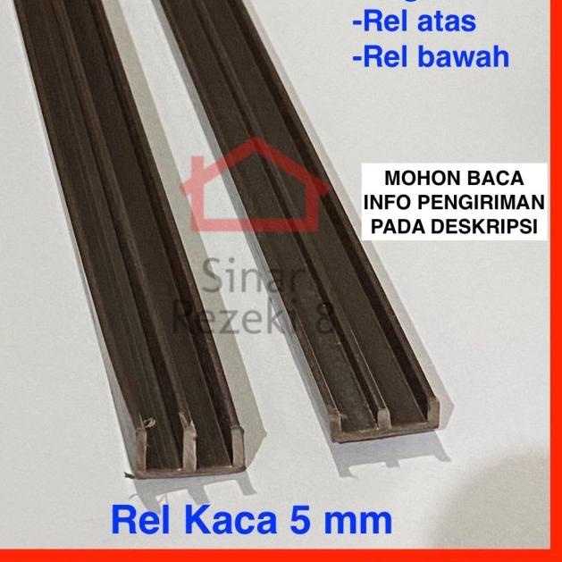 WKLN-09 Rel Kaca 5 mm Plastik / Sliding Coklat Pintu Lemari Gesera ...