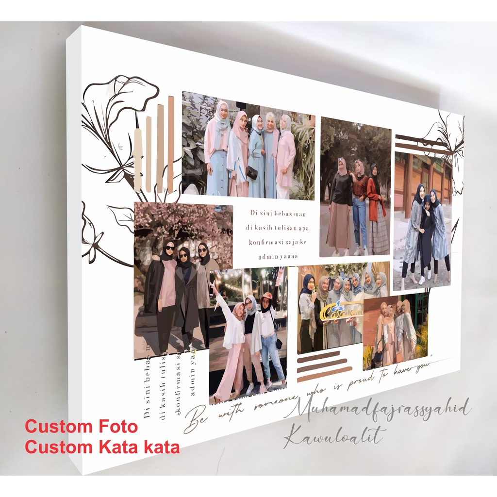 Aesthetic Photo Template Bingkai Foto Bingkai Kolase Pengeditan Foto