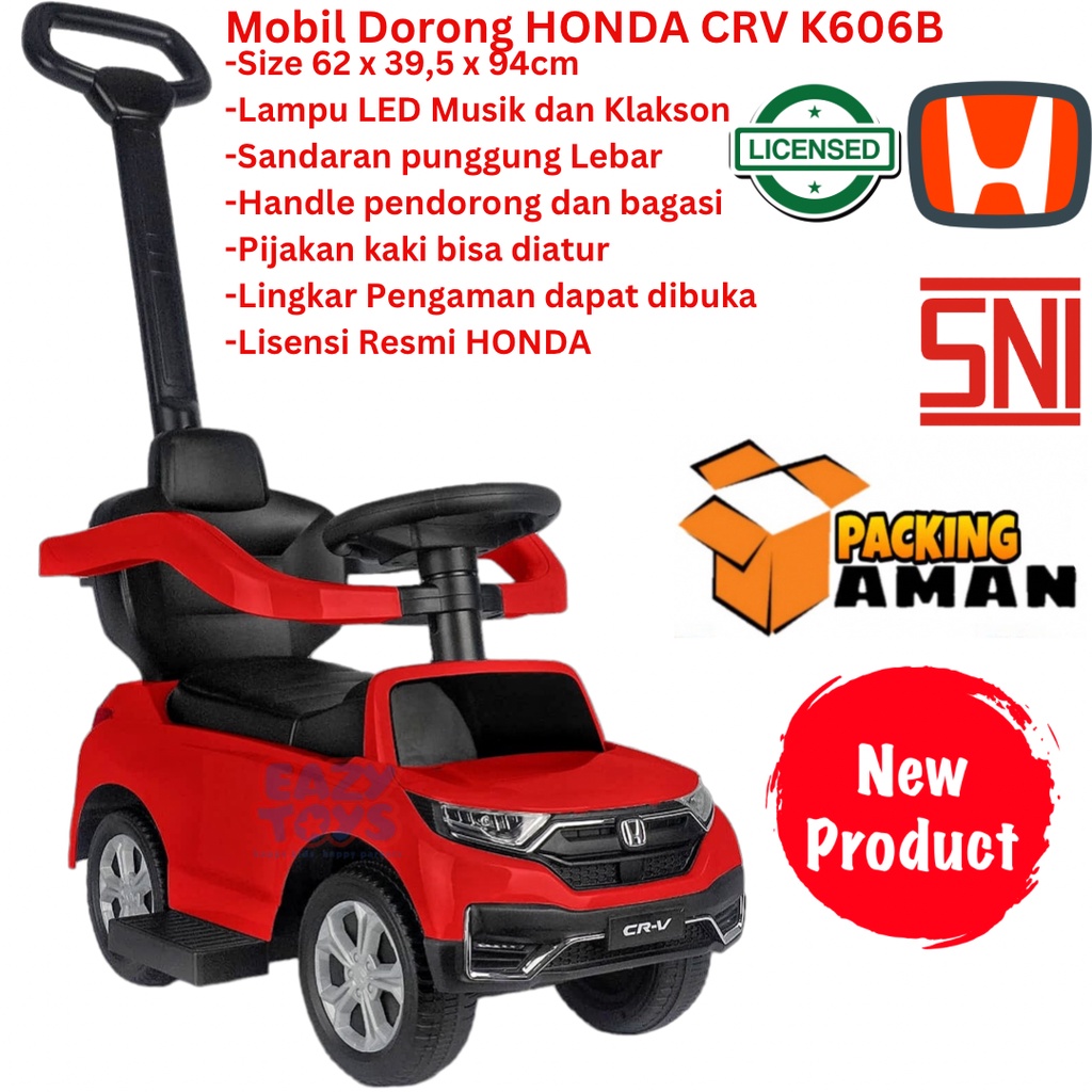 Mobil Anak Bisa Dinaiki Honda CRV Mainan Mobil Dorong Anak Fungsi Lampu Suara K606/K606B