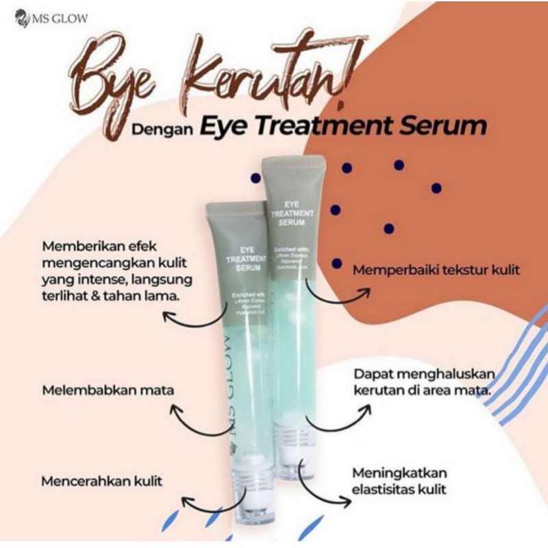 Ms Glow Eye Treatment Serum Original BPOM - Serum Untuk Kantung Mata, Dark Circle dan Mata Panda