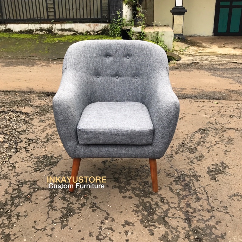 SOFA SINGLE MINIMALIS RETRO | SOFA SINGLE MODEL RETRO | SOFA SINGE MURAH