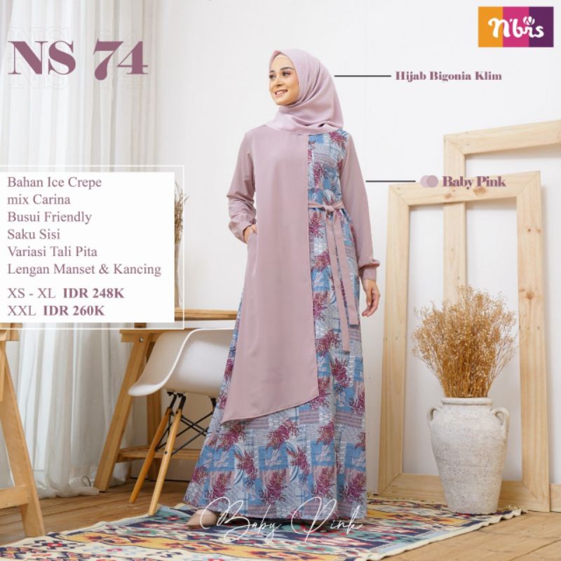 GAMIS NIBRAS TERBARU 2021//GAMIS NIBRAS NS 74 // NS 74//NIBRAS NS 74