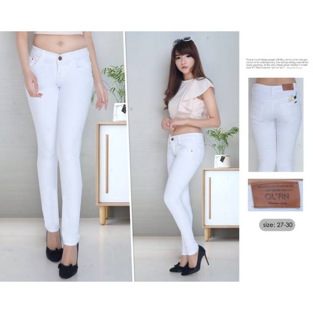CELANA JEANS PUTIH OL'FIN