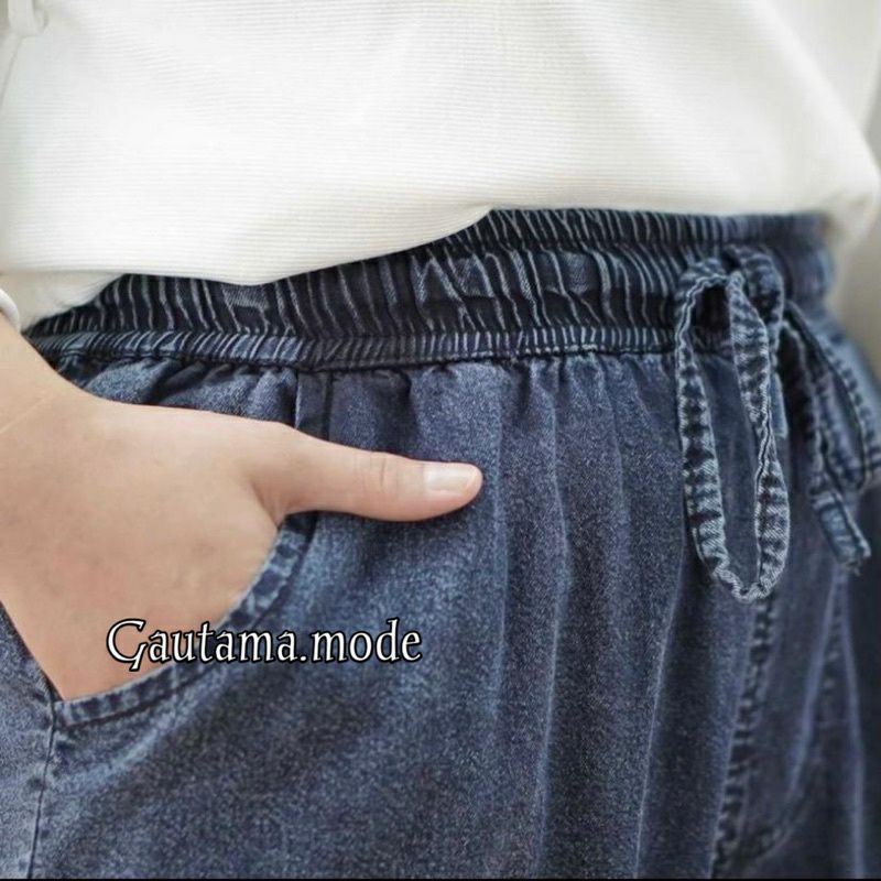 pakean wanita//celana jeans wanita//celana panjang wanita//kulor jeans//kulot karet muter.