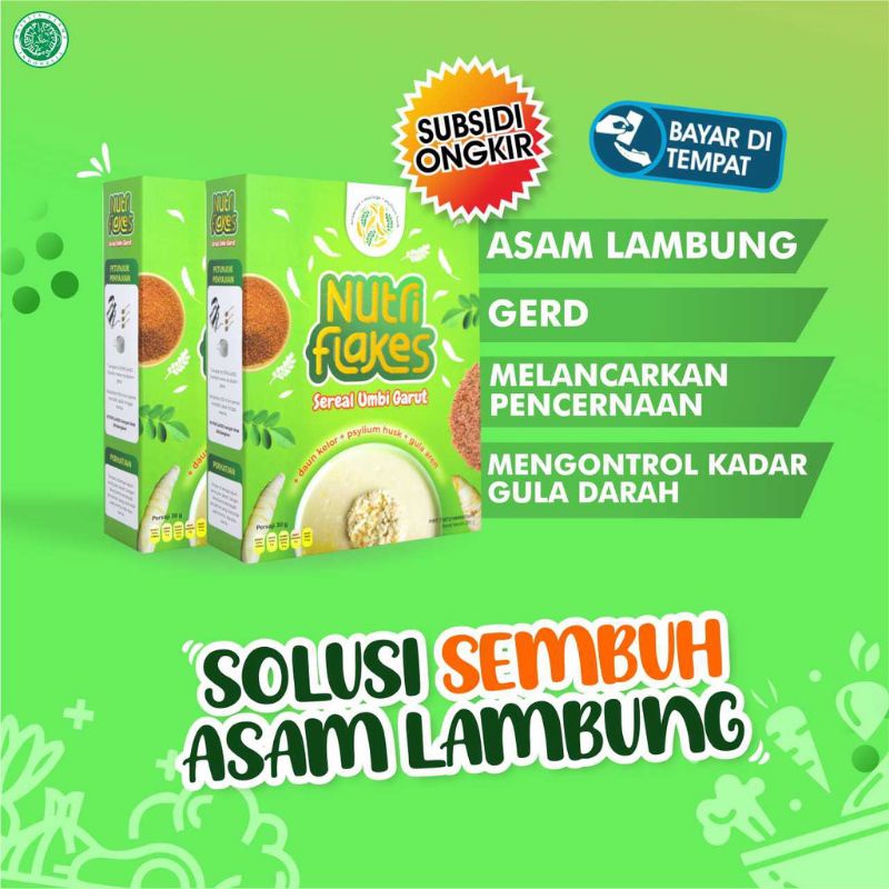 

Nutriflakes Isi 280gr Sereal Sehat Umbi Garut Atasi Asam Lambung/Gerd Asli Original 100%