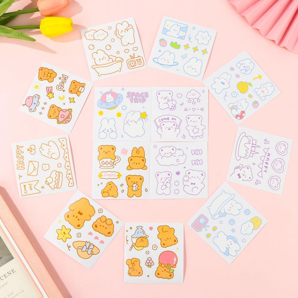 Stiker Nanas Lovely Perlengkapan Sekolah Dekorasi Motif Kotak Hadiah