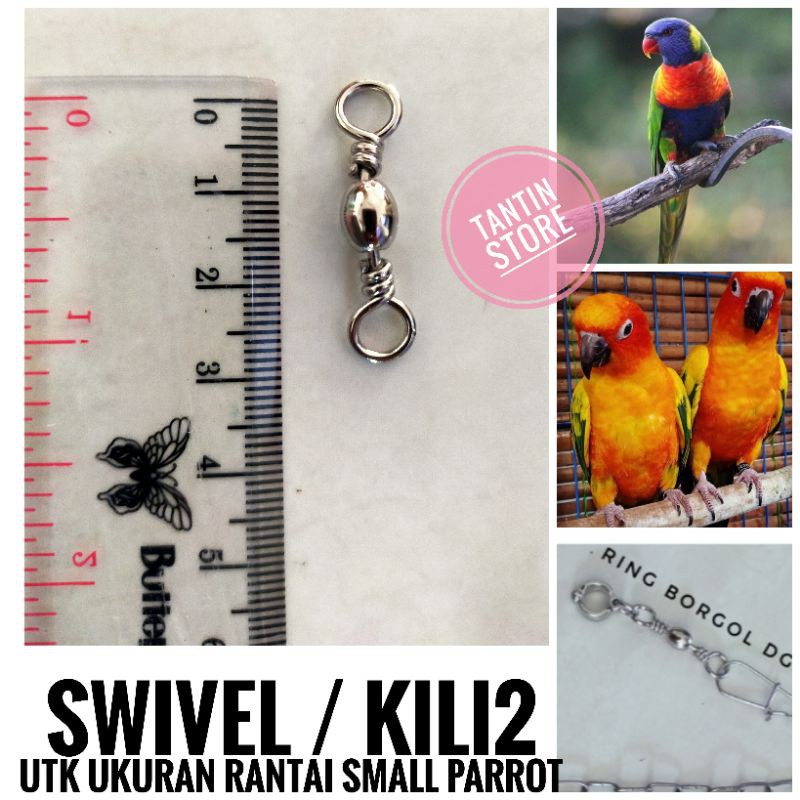 Kili Kili Swivel Penyambung Rantai Burung Small Parrot