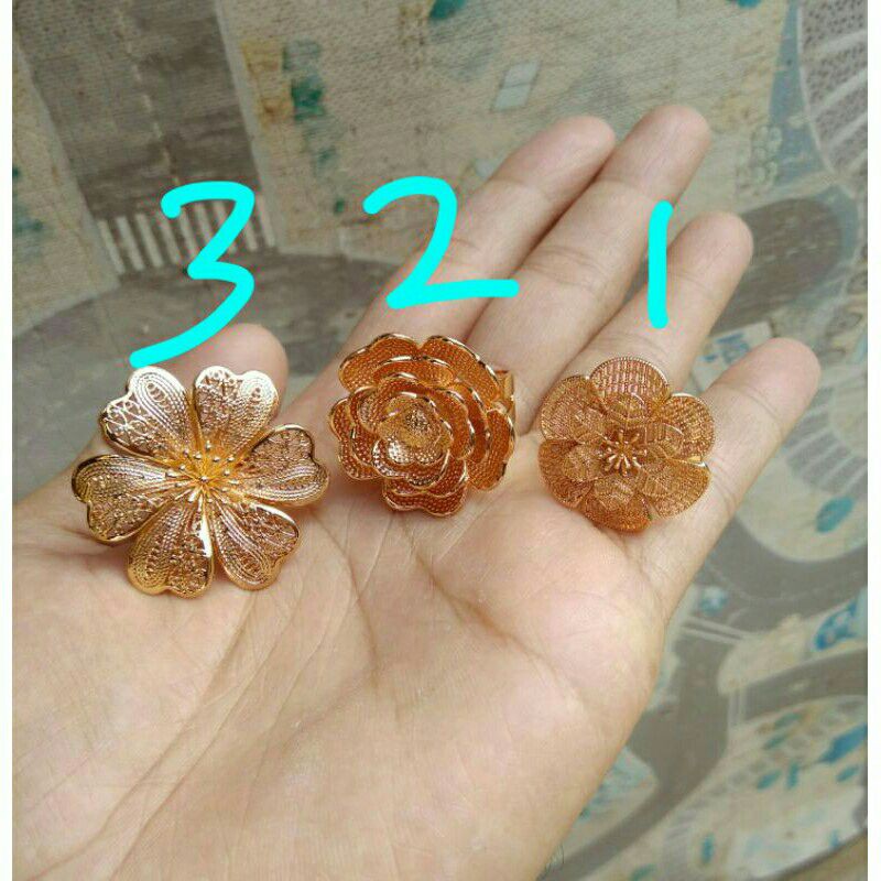 cincin bunga mawar / cincin dubai / kamboja / cincin xuping / titanium