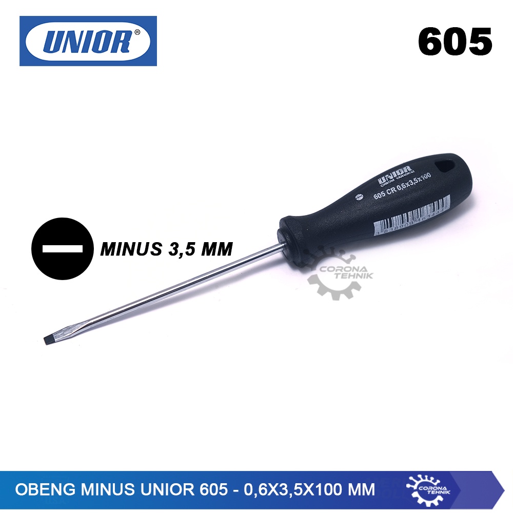 Unior 605 - 0,6x3,5x100 mm - Sale - Obeng Minus