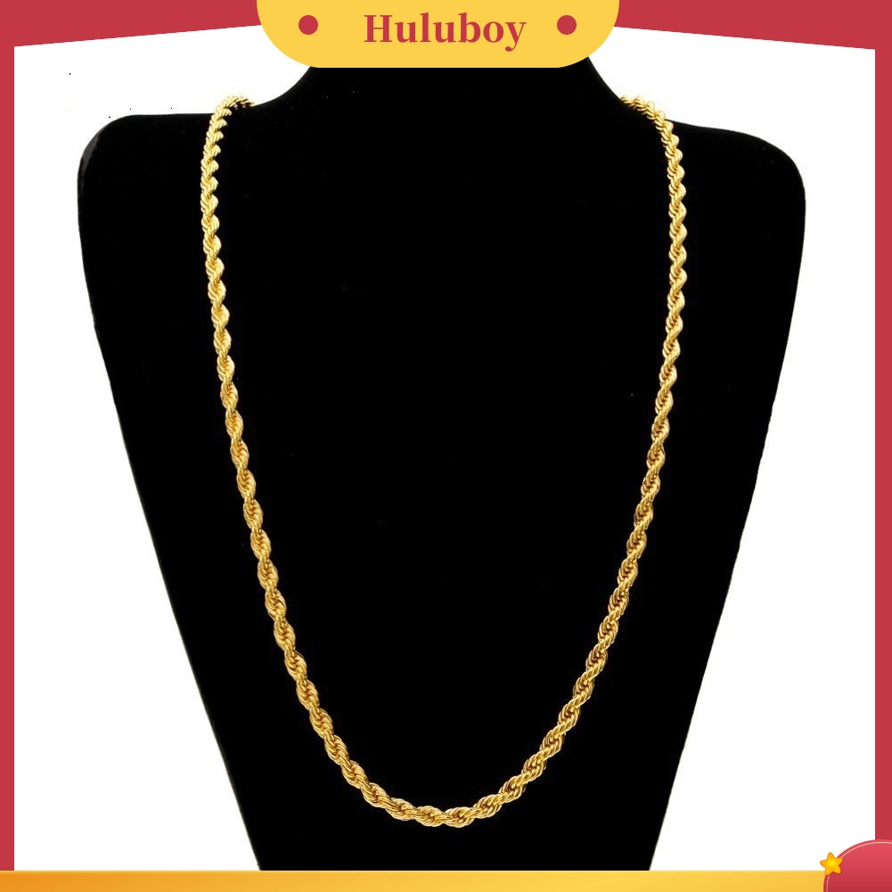 Hu Hu Hu Hu Hu Alat Bantu Pasang Kacamata♡ Kalung Rantai Bahan Alloy Lapis Emas Ukuran 3mm Untuk Unisex