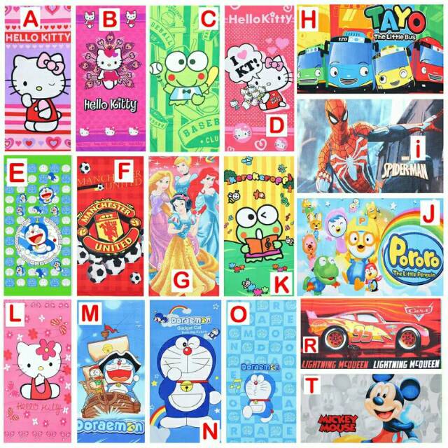 HANDUK KARAKTER KARTUN  / HANDUK KARAKTER ANAK MURAH