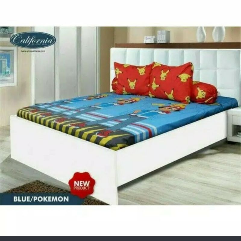 Sprei California king " POKEMON BLUE " 180x200 BEST IN CLASS