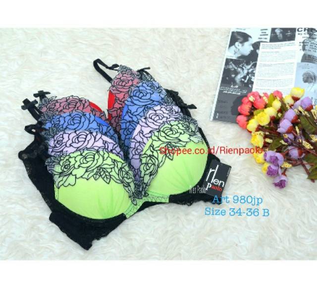Bra Wanita Kawat BH Bordir Bunga Premium Rien Paolo 980 Tgc
