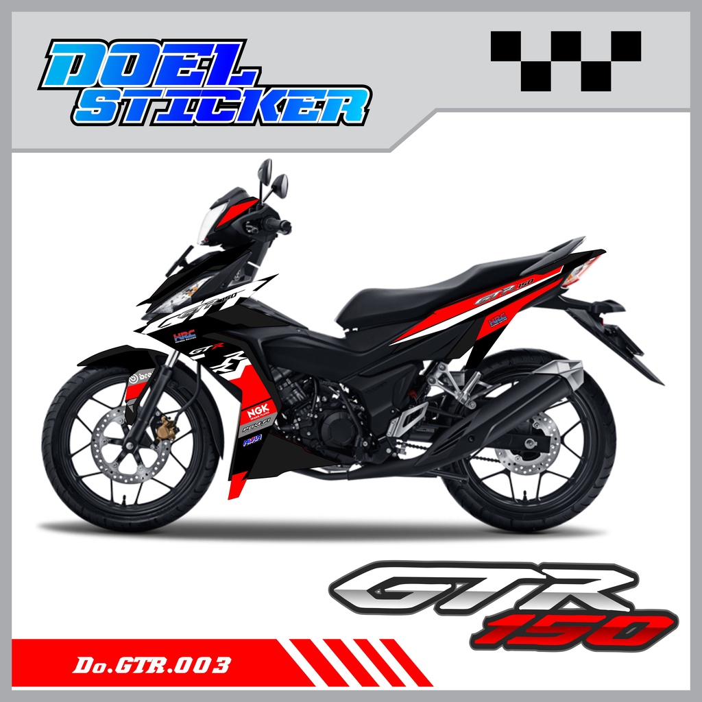 STICKER STRIPING GTR 150 - STICKER STRIPING LIST VARIASI HOLOGRAM , CROME GTR 150 DOEL 003