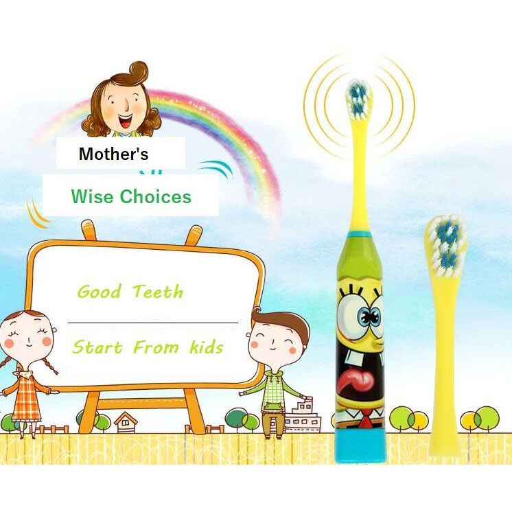 Sikat Gigi Anak Elektrik Karakter Kartun - Toothbrush Electric With Cartoon Pattern