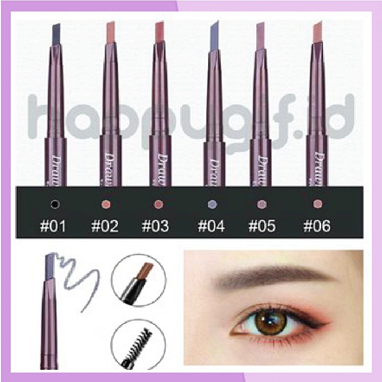 LAMEILA 7 Geometry Colors Double Heads Eyebrow Pencil Lasting Eyebrow Pen (Waterproof) LA005