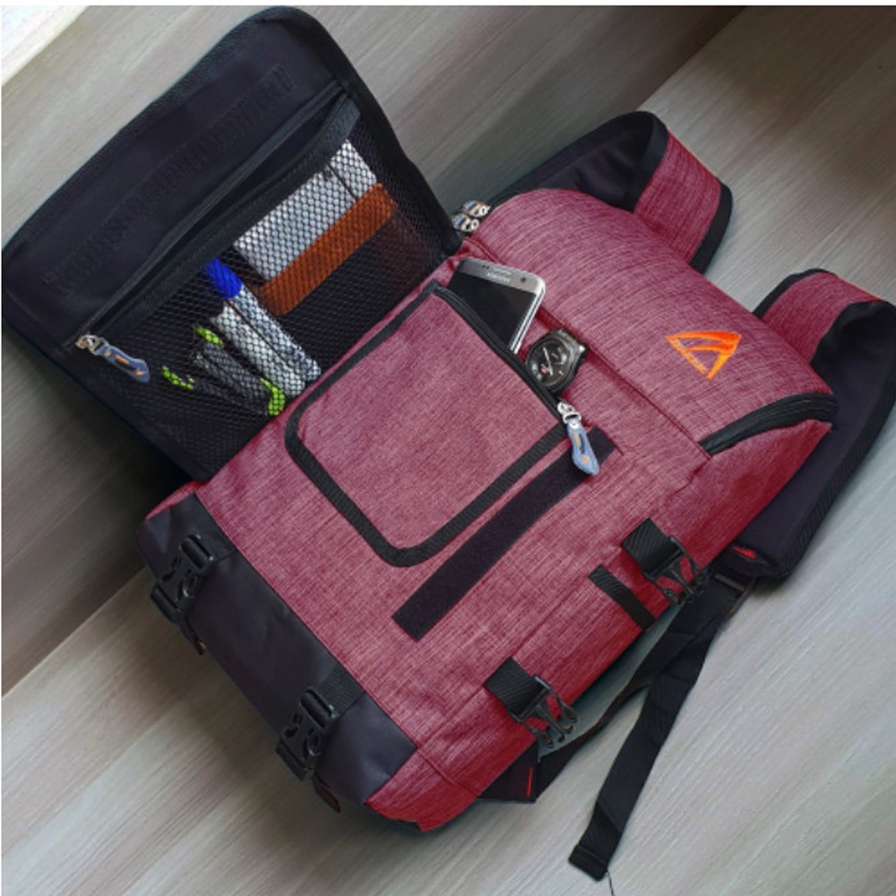 SHOPEE 6.6 SUPER SALE!! Backpack Korea K-5426 Tas Ransel Laptop Pria dan Wanita Tas Punggung Tas Ransel Sekolah SMP SMA Kuliah dan Kerja tas Casual + Bonus Bag Cover