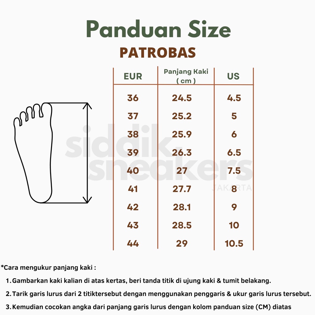 Sepatu Patrobas Equip LOW Black White Size 36-44 Original Made In Indonesia-1