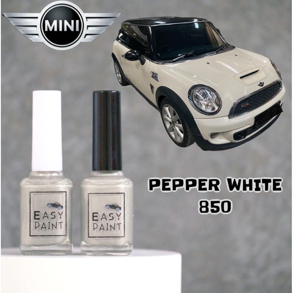 Cat Oles Pepper White 850 MINI Cooper Putih Krem Cream Penghilang Baret