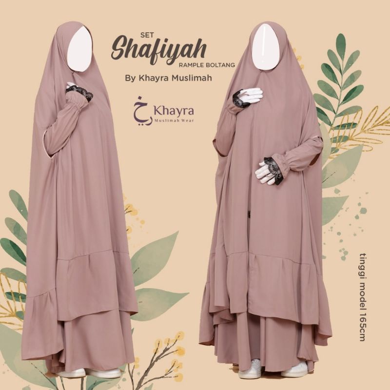Set Gamis Shafiyah Khimar Remple By Khayra Muslimah
