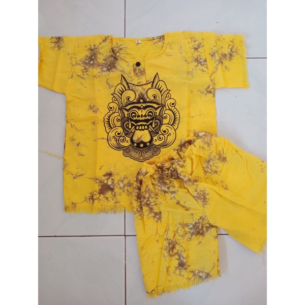 setelan anak - baju barong - baju anak -  kaos barong - kaos gables bali anak - setelan kaos - COD