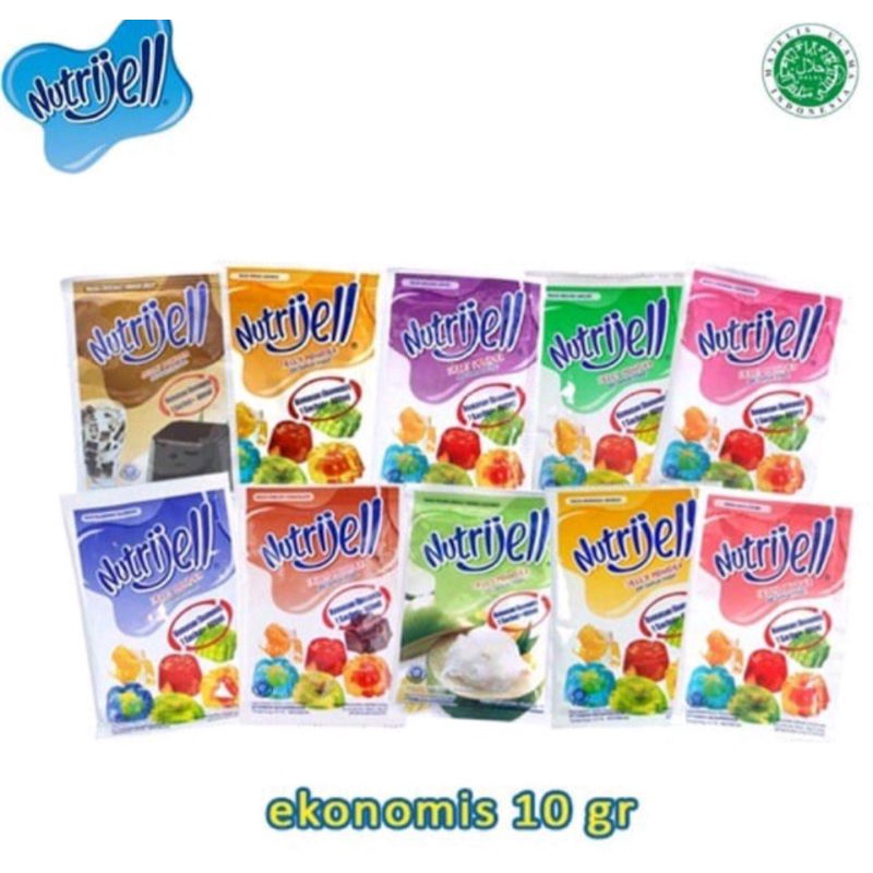 

ECER NUTRIJELL KEMASAN EKONOMIS VARIAN BUAH / NUTRIJEL AGAR 10 GR / BUBUK AGAR JELLY