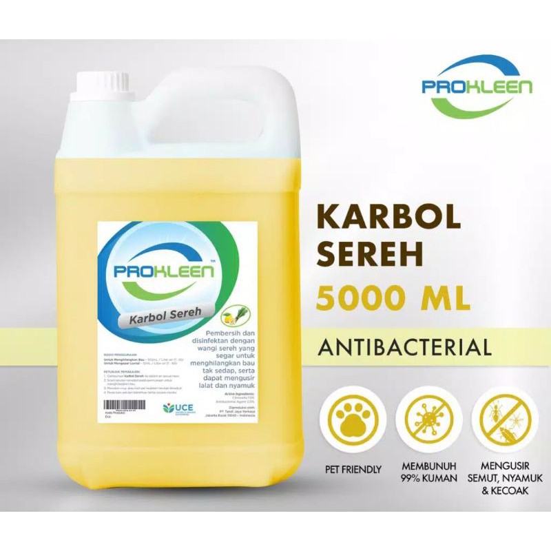 PROKLEEN Karbol wangi sereh 5 Liter konsentrat Antibacterial