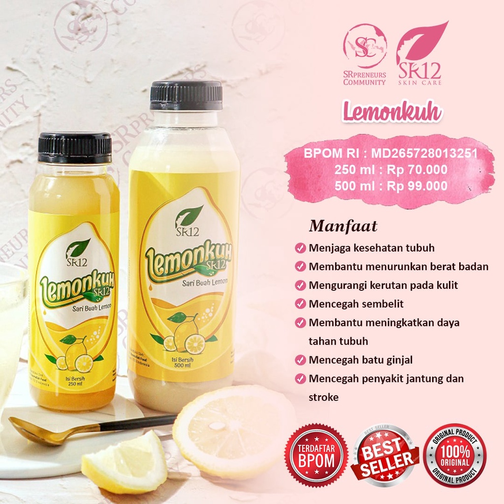 

TERBARU!!! LEMONKUH SR12 99,96% SARI BUAH LEMON ASLI BERBPOM