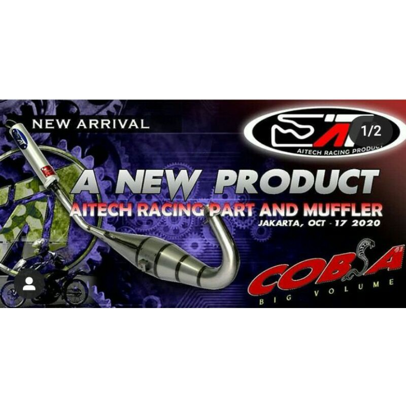Knalpot Aitech Galvanis Original Cobra Big volume new Ninja R RR SS model CMS Big Volum Rol Pres-2