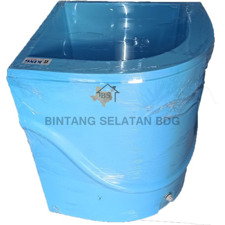 BAK AIR KING  BAK SUDUT KAMAR MANDI WARNA BIRU 110L 53X53X62