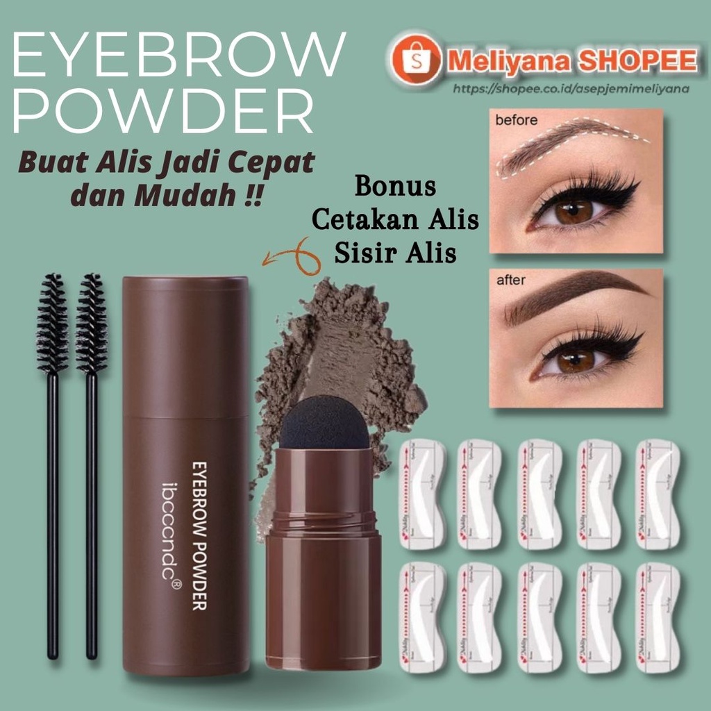 Eyebrow Powder Stamp Brush Ibcccndc Cetakan Alis Instan Waterproof