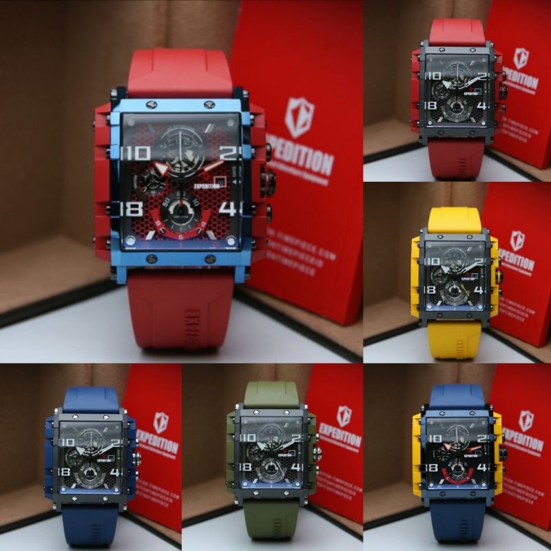 jam tangan pria EXPEDITION E6757M ORIGINAL TALI RUBBER