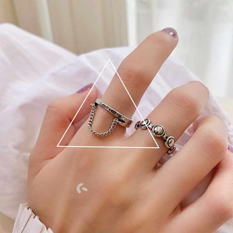 Cincin S925 Sterling Silver Desain Hati Gaya Korea Untuk Wanita