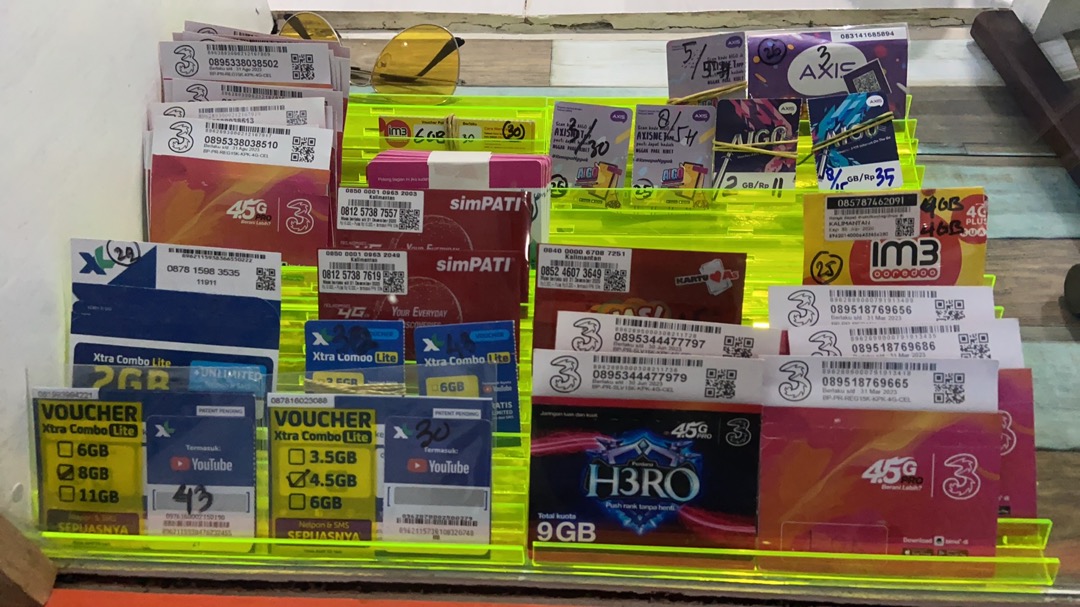 Tempat Tatakan Kartu Perdana Display