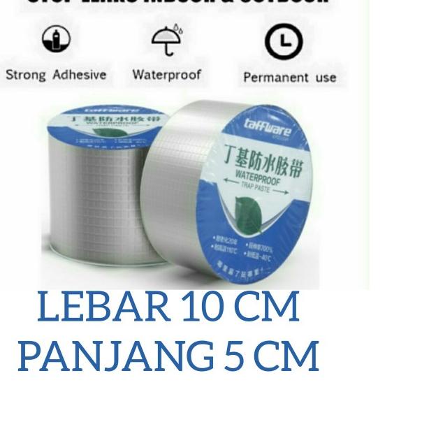 

✮ Lakban Anti Bocor Aluminium Foil Tape Penambal Bocor Serbaguna - 10 Cm x 5 Meter, MEL-V ➶