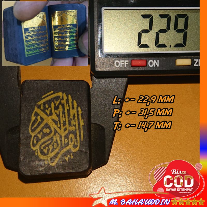 (Bisa COD) BARANG LANGKA al Qur'an stambul warna hitam tinta emas TANPA wadah
