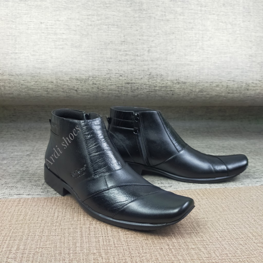 Sepatu Pantofel Boot Dinas Pria  Pentopel Kulit Sapi Asli Kerja Kantoran Shoes Formal Tinggi 0322