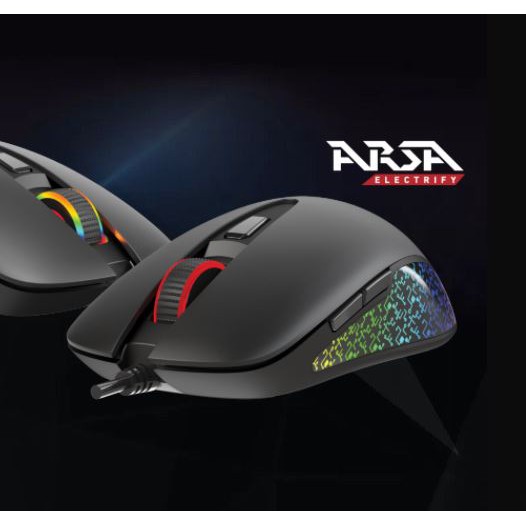 Mouse gaming rexus wired usb 2.0 220ips 1000hz 12400dpi 30G 8000fps rgb 1.8m cable arsa electrify