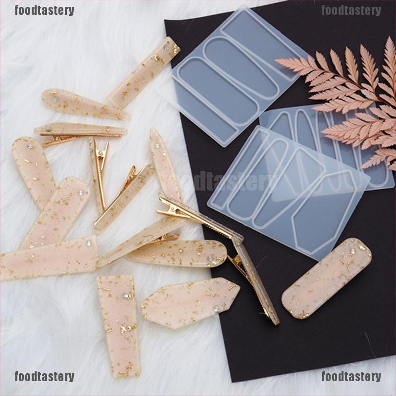 【foodtastery】hair Pin Mold Uv Resin Molds Diy Hairpin Molds Handcraft Silicone Mold For