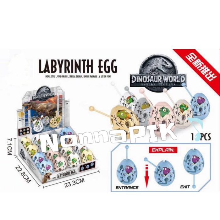 Jurassic Labyrinth surprise Egg Telur puzzle Dinosaurus