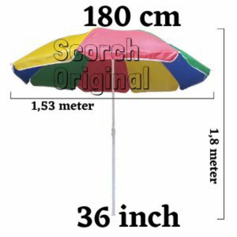 Payung Tenda / Taman UK-36 inch = 90 -180cm packing FULL Dus