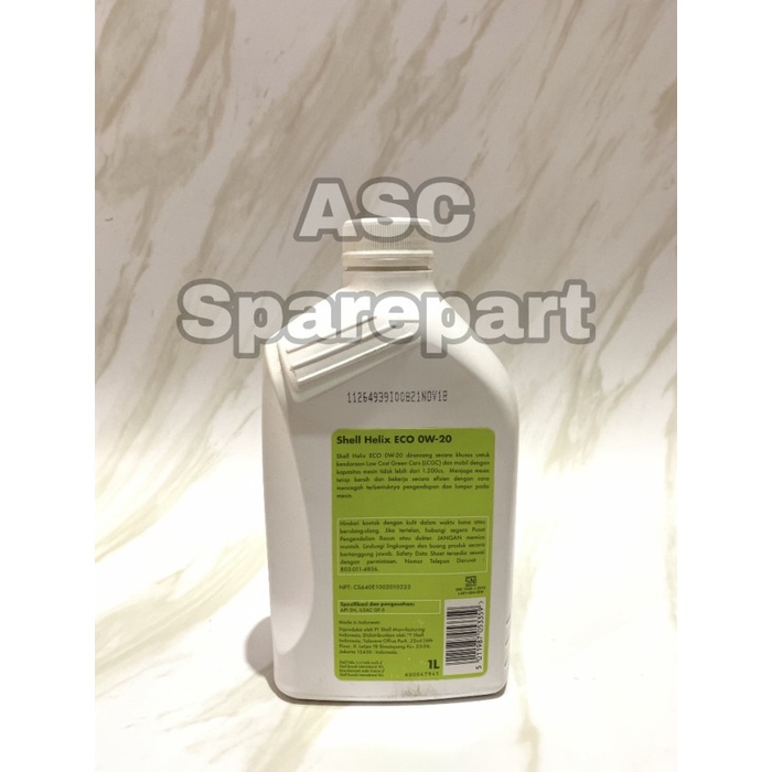 Oli Shell Eco 0W-20 Liter Original #98